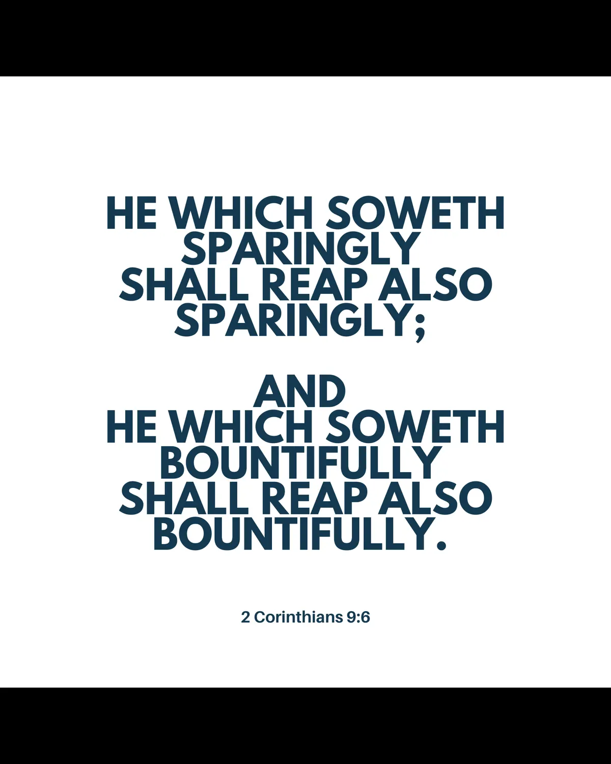 He Which Soweth Sparingly