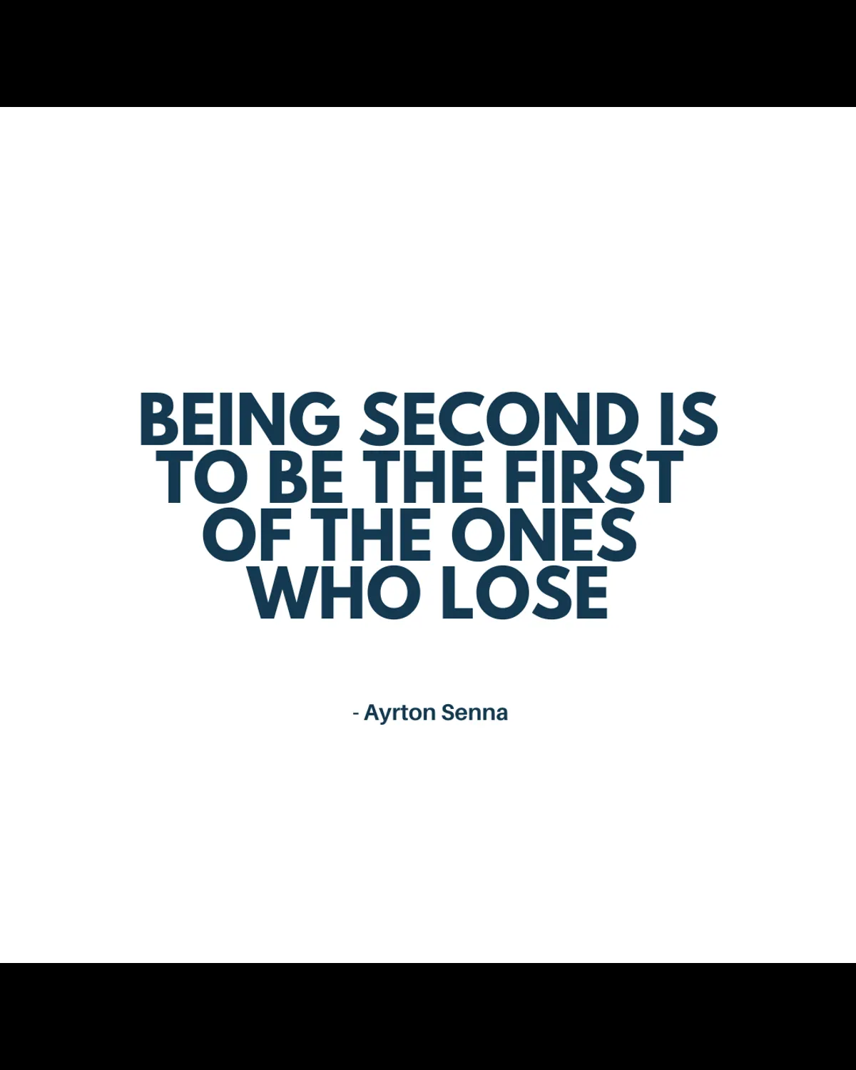 Being Second is the First Lose