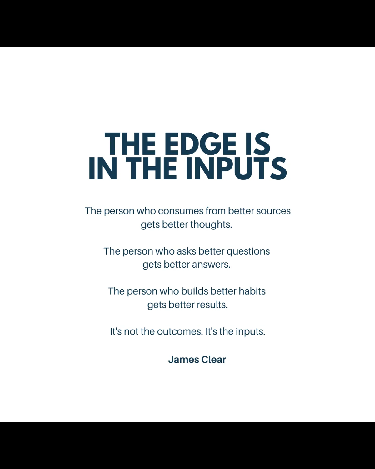 The Edge is in the Inputs