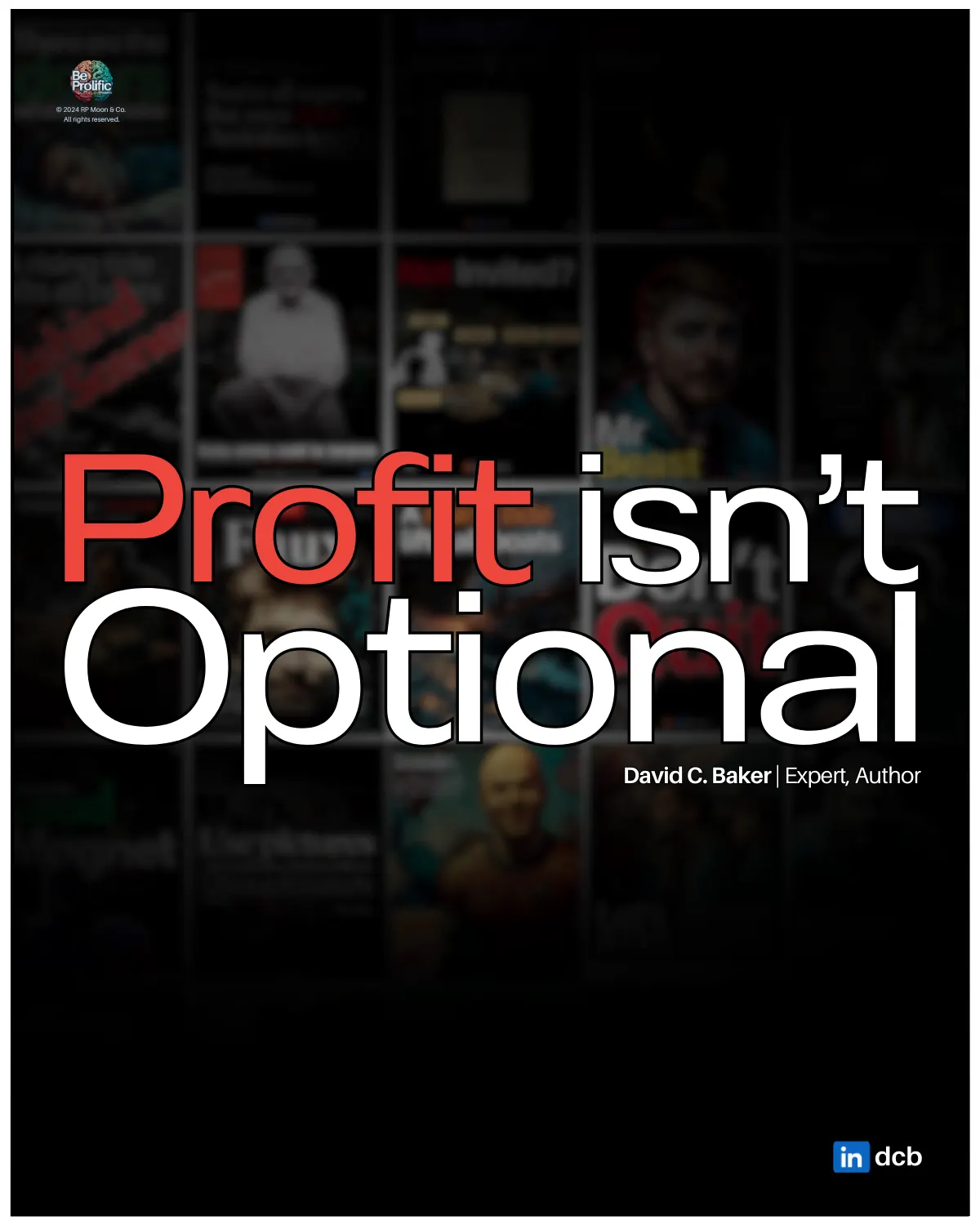 Profit isn't Optional