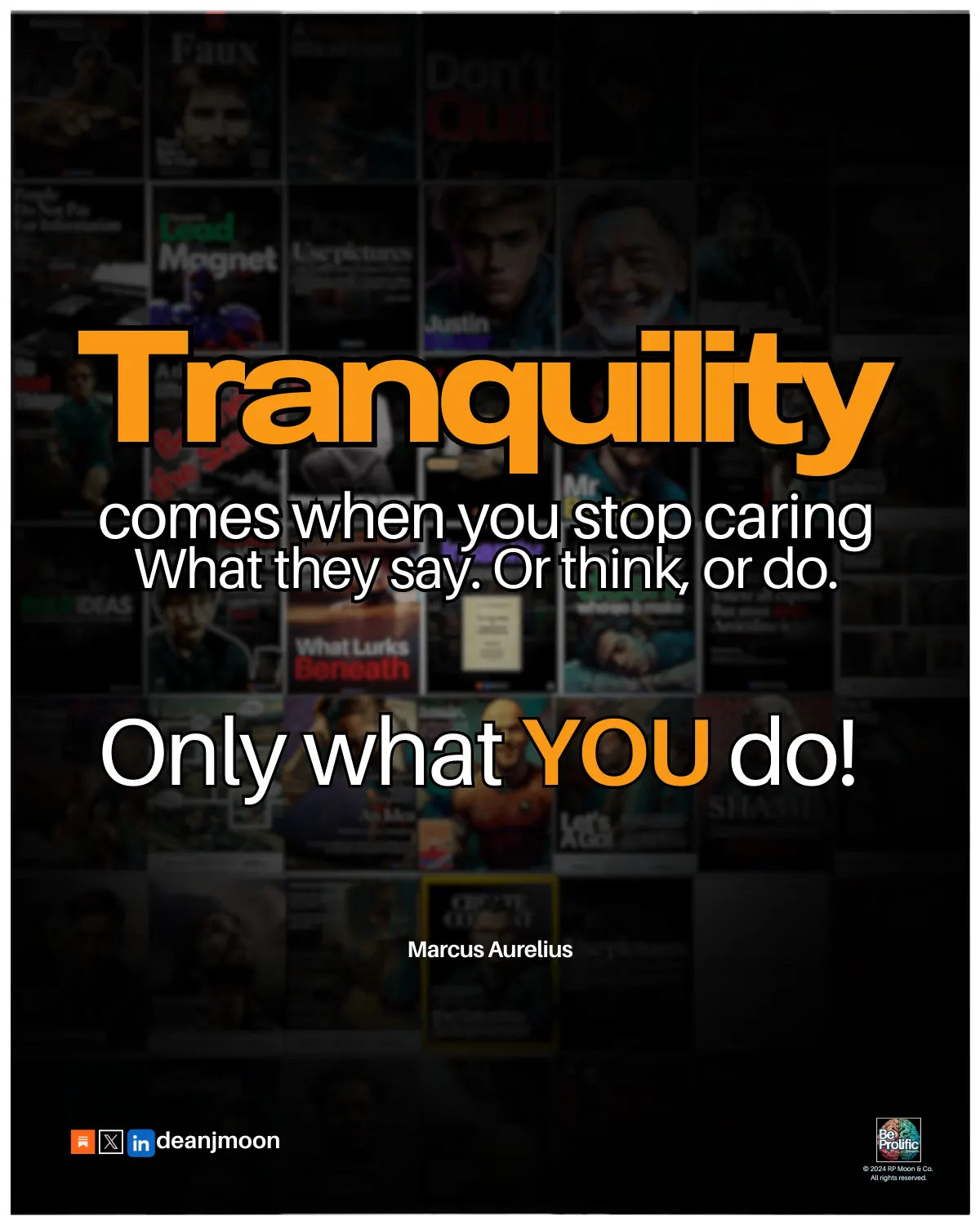 Tranquility only comes