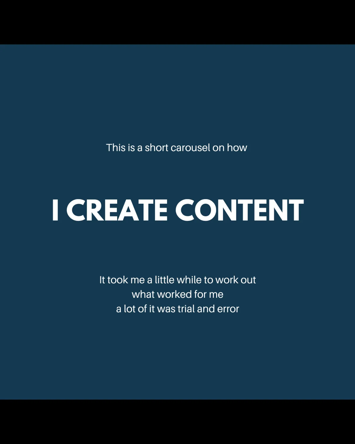 How I create content