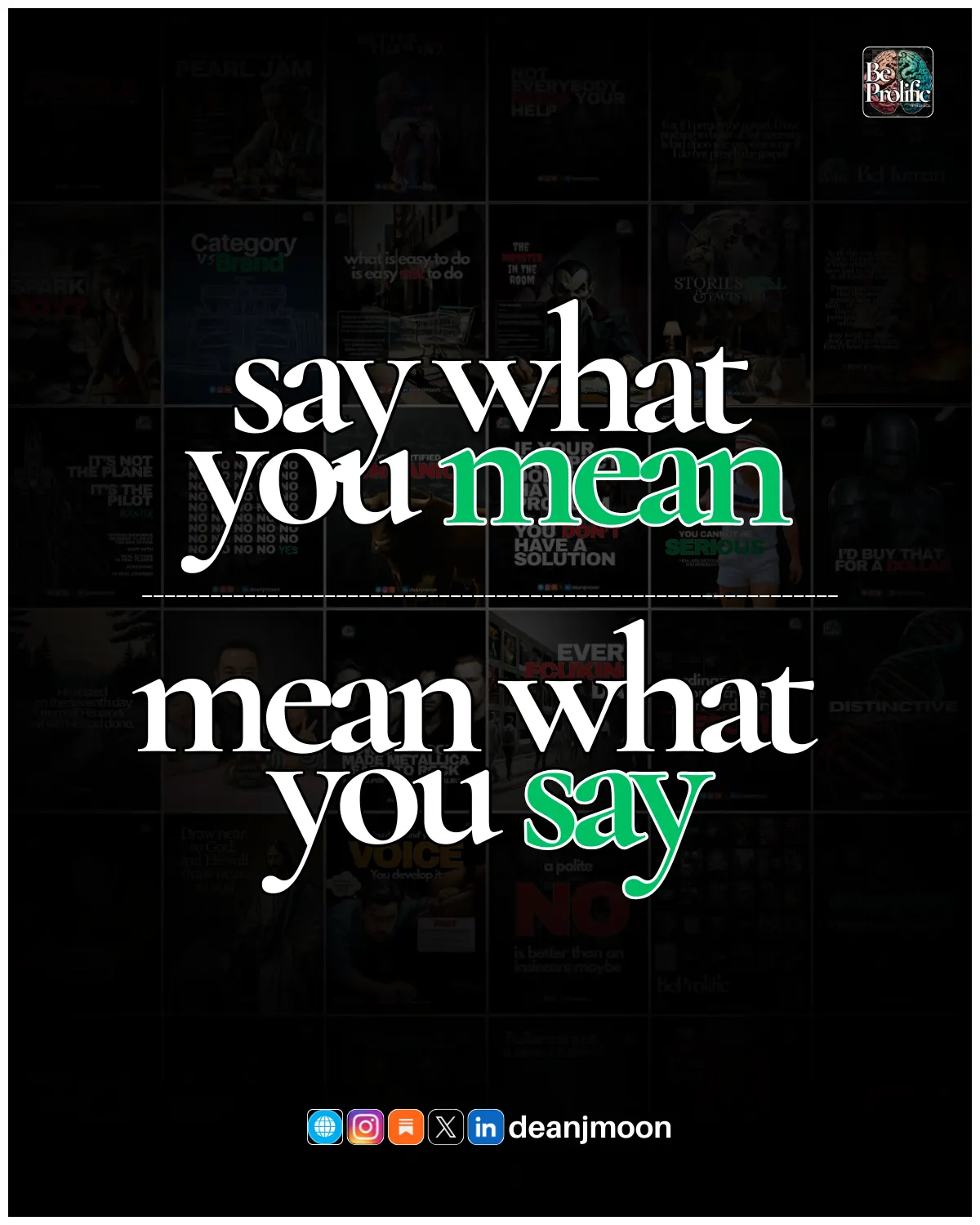 Say what you mean