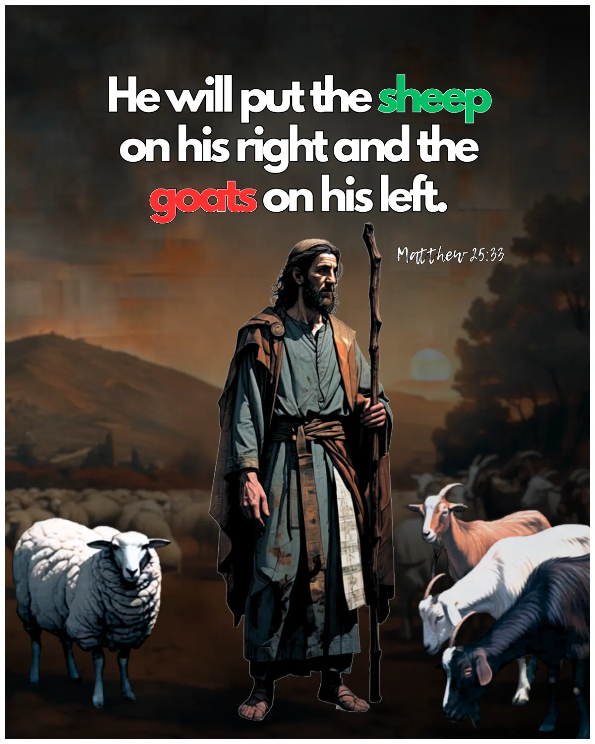 Matthew 25:33