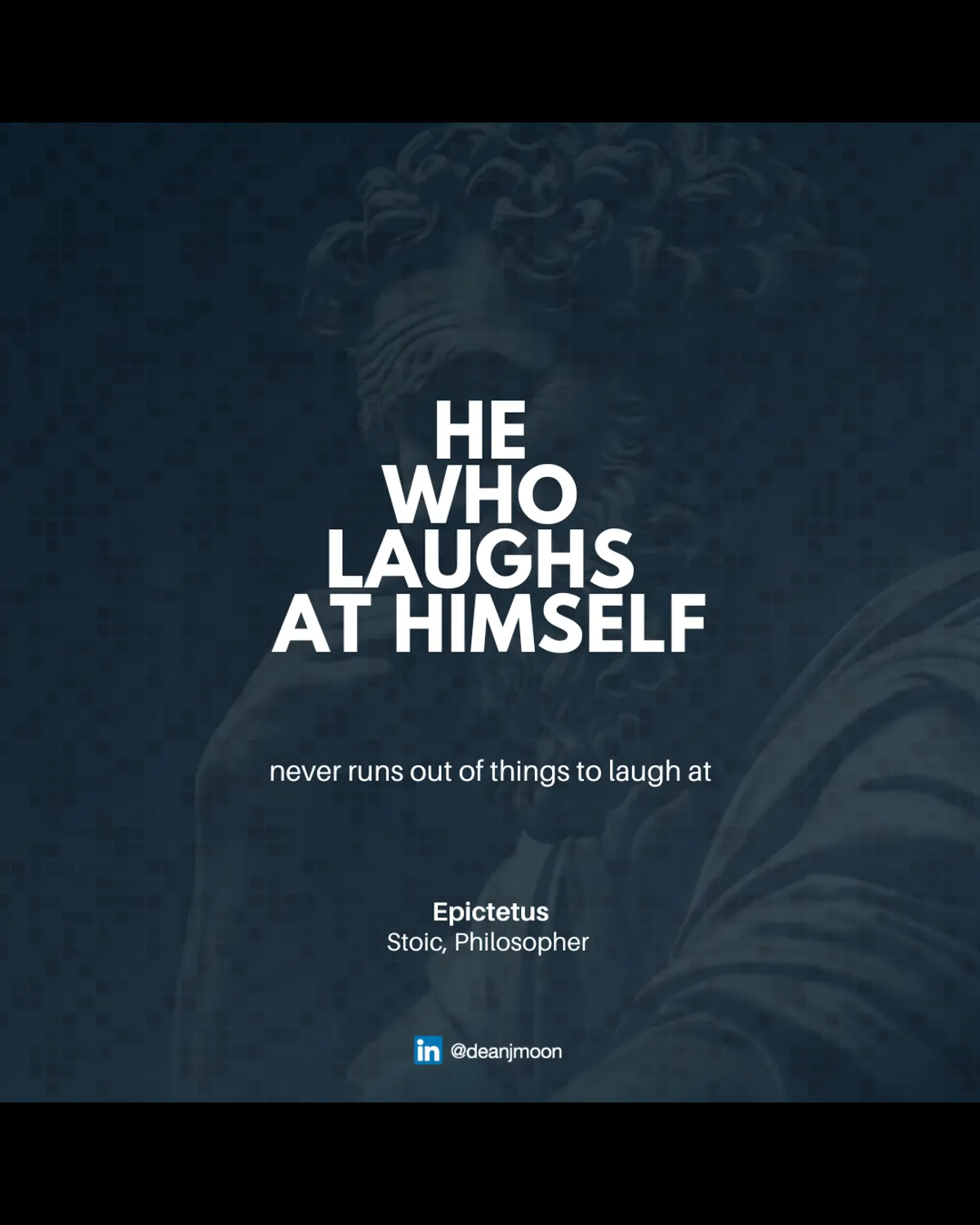 He who laughs at himself…