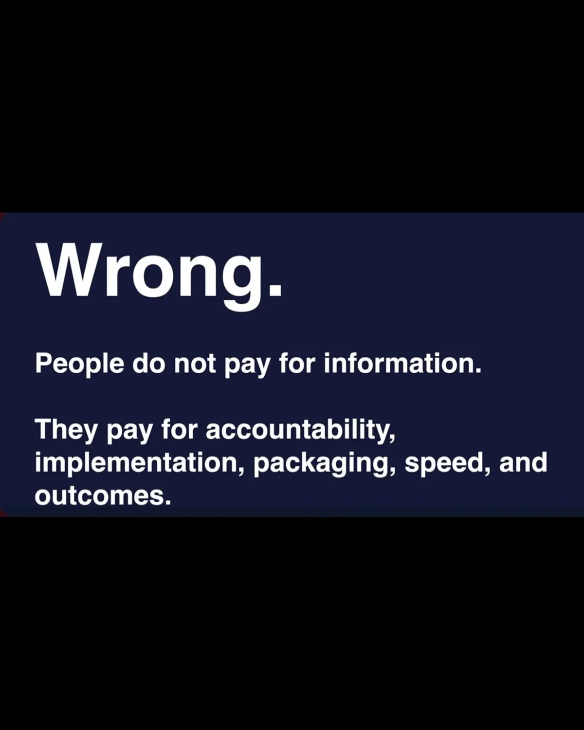 People do not pay for information