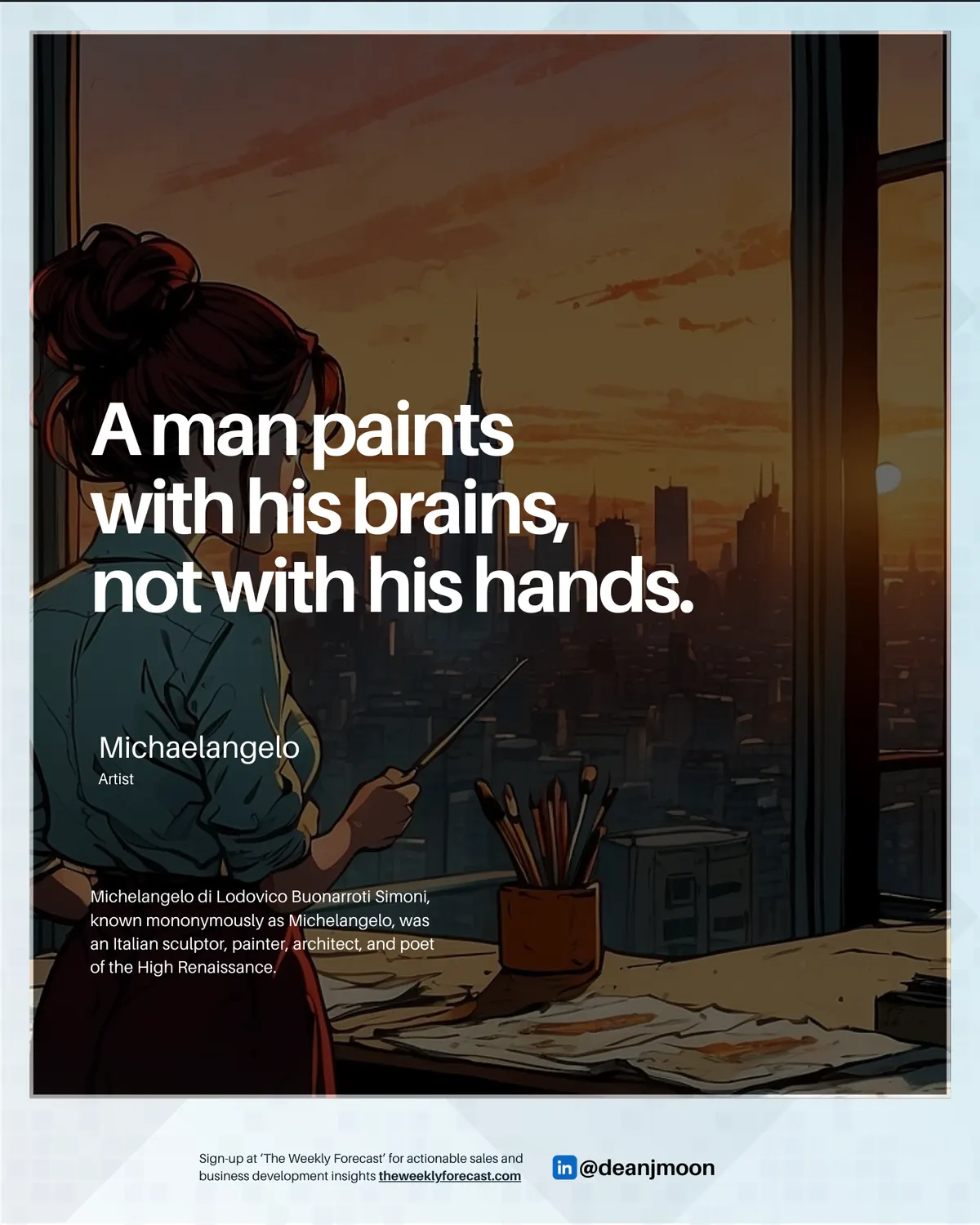 A Man Paints